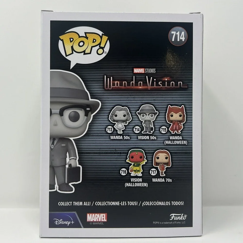 Funko Pop WandaVision #714 Vision 50s Vinyl Bobble Head collectible toy Figure